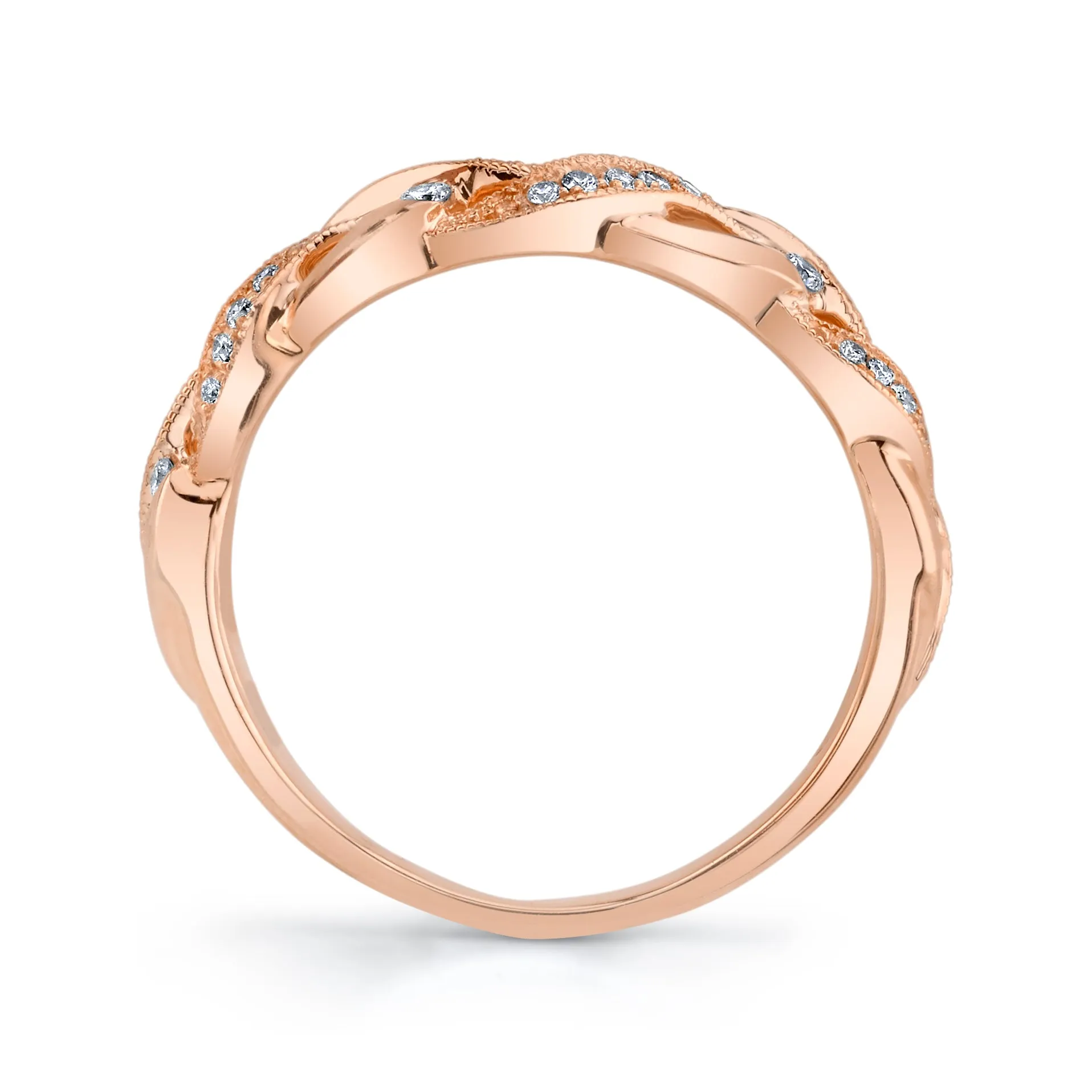 14K Rose Gold Fashion Diamond Ring