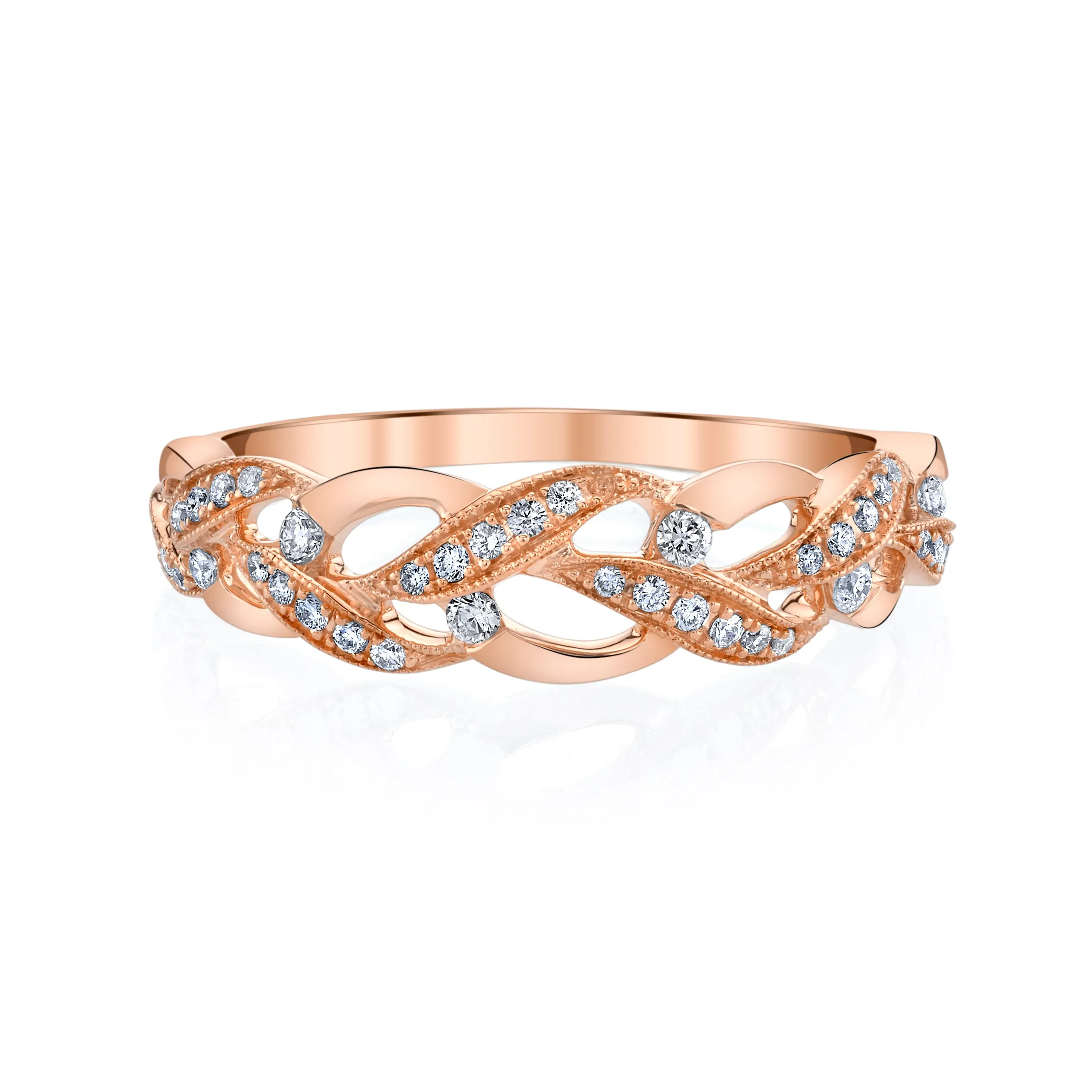 14K Rose Gold Fashion Diamond Ring