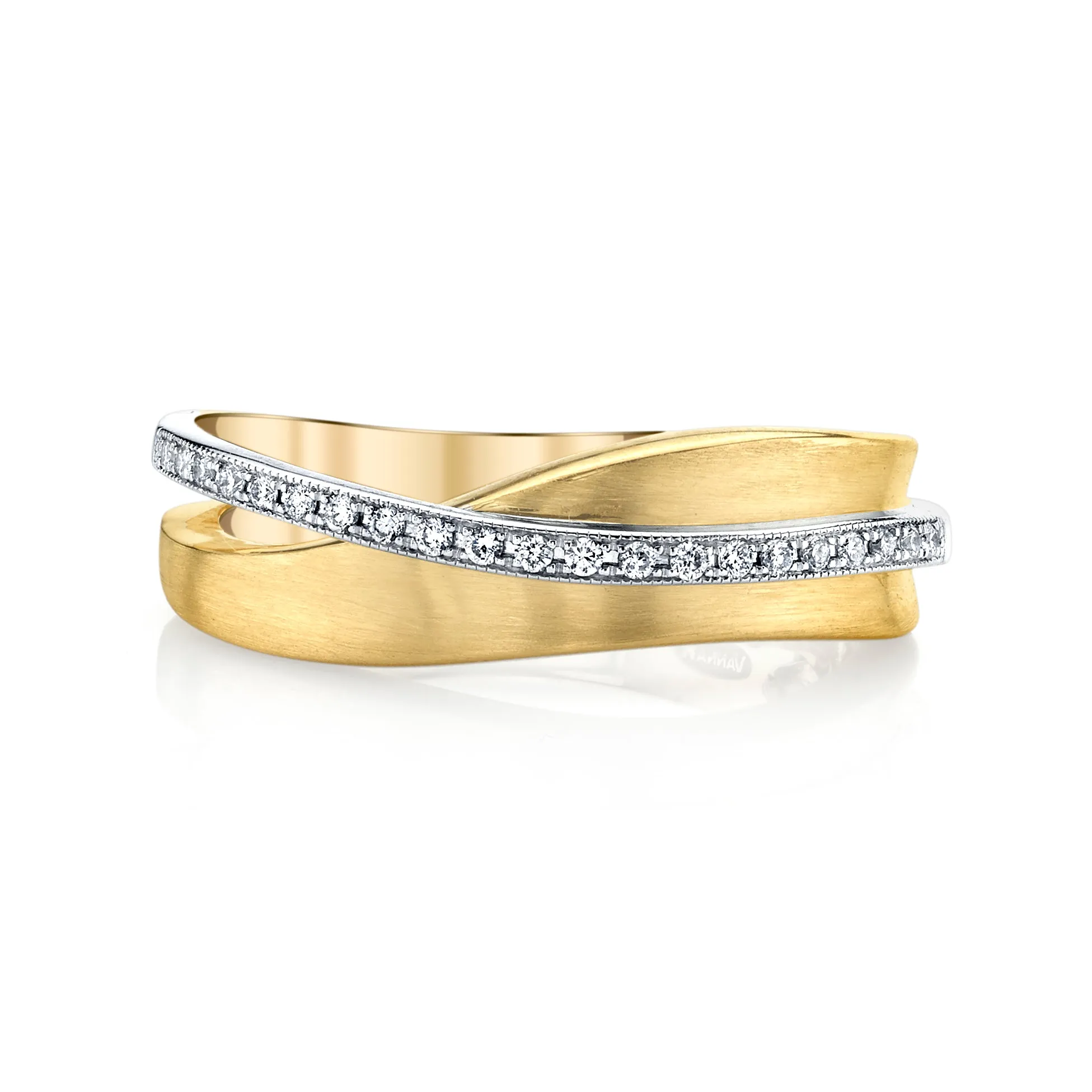 14K Two Tone Fashion Diamond Ring