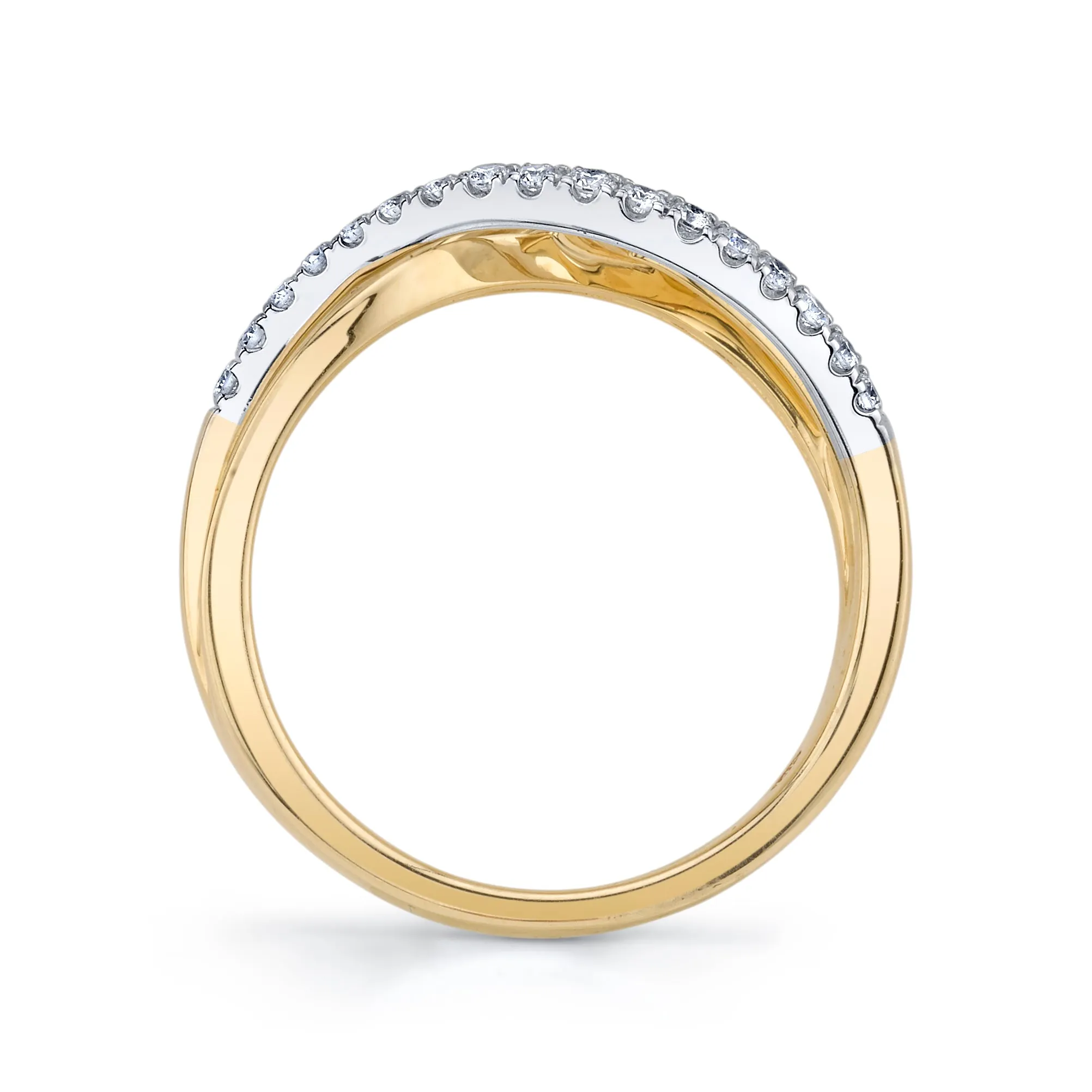14K Two Tone Fashion Diamond Ring