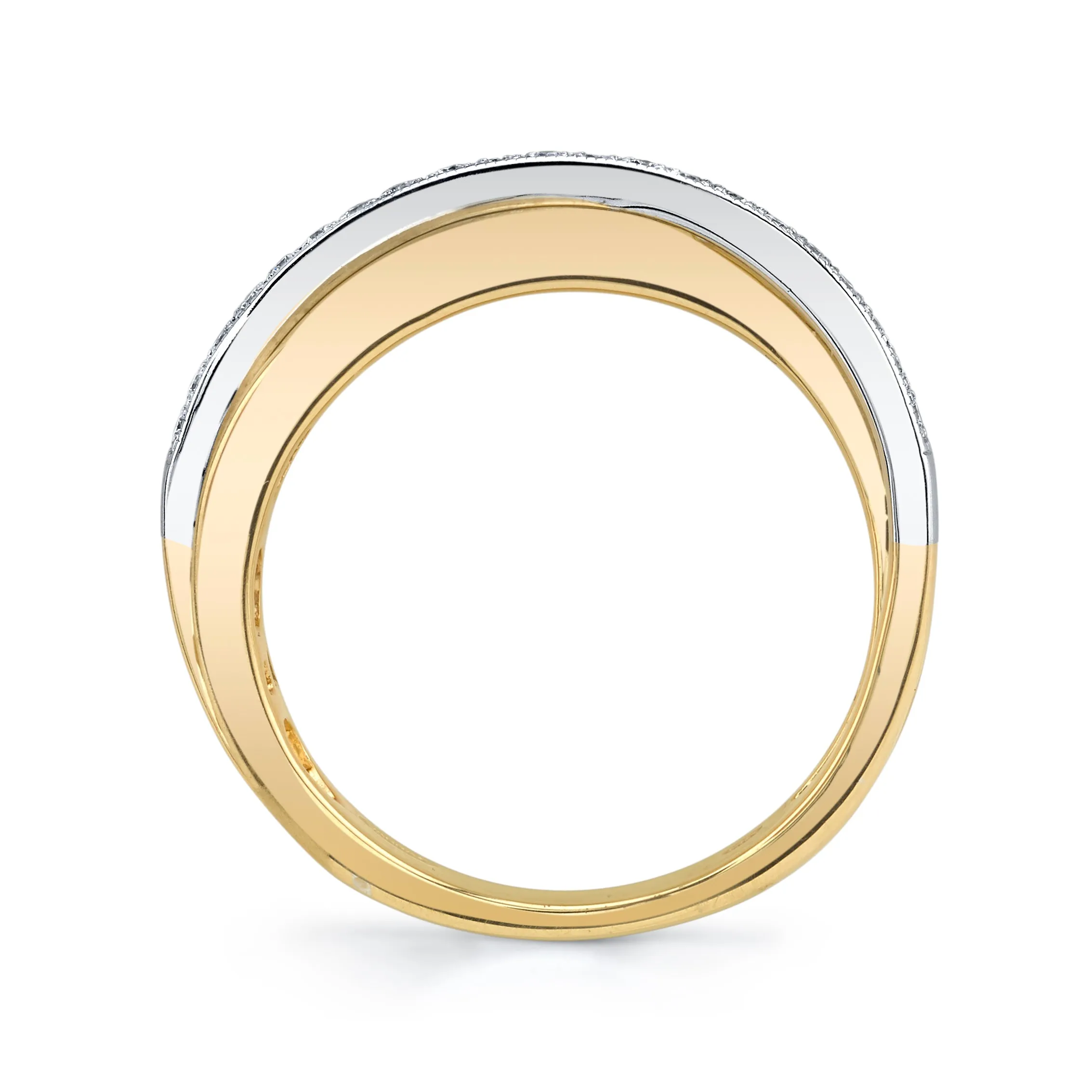 14K Two Tone Fashion Diamond Ring