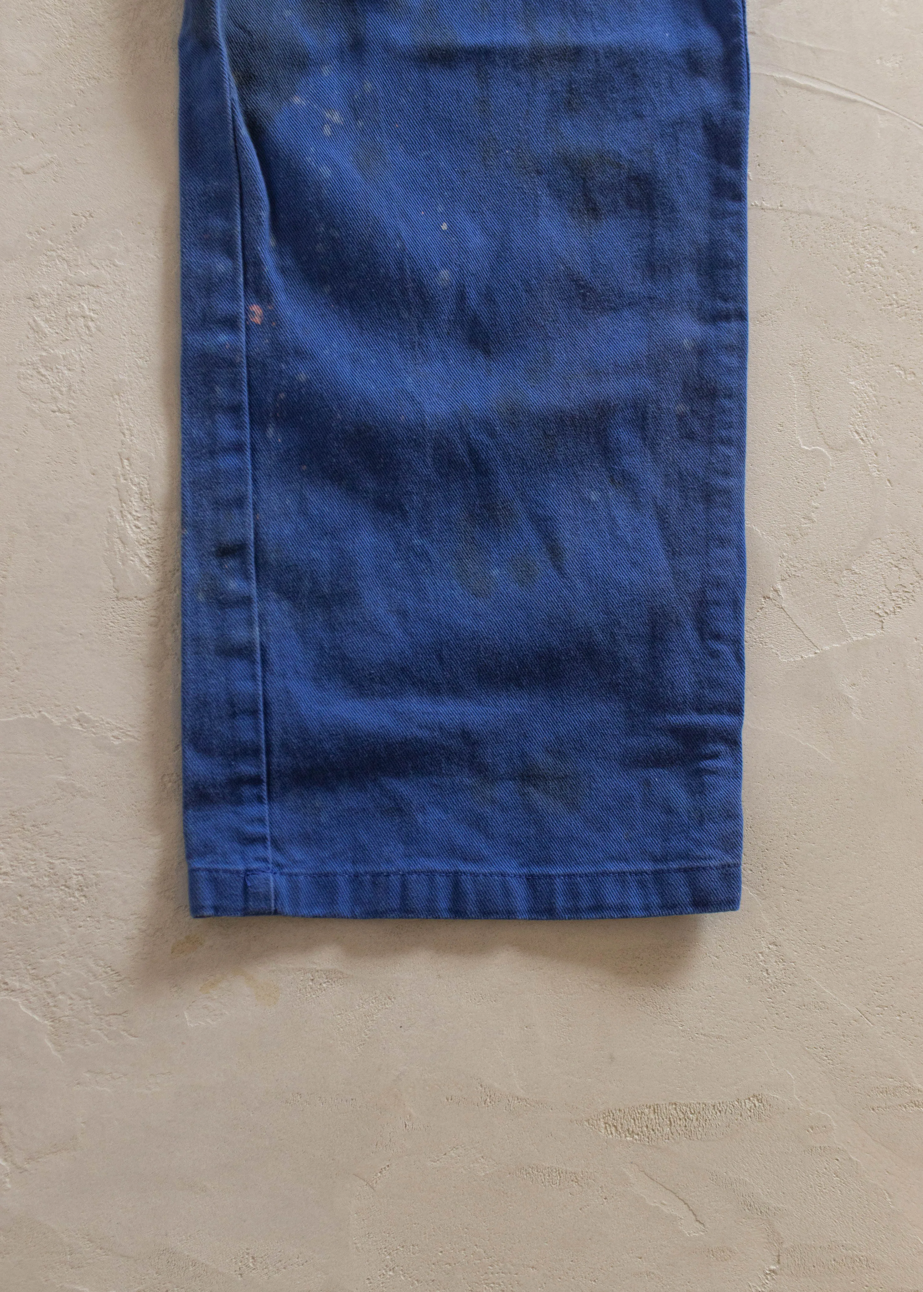 1980s European Workwear Chore Pants Size Women's 33 Men's 36