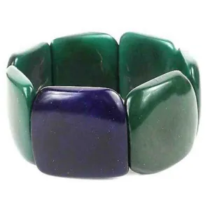 Accented Tagua Bracelet Hunter Green Faire Collection
