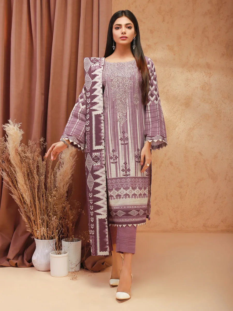 ACE Galleria Digital Embroidered Unstitched 3Pc Khaddar Suit ACE 12144