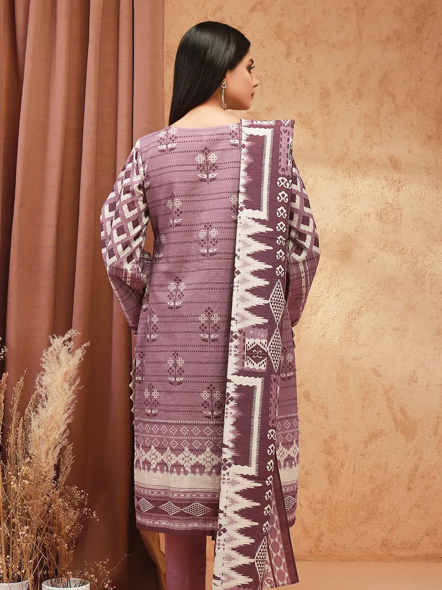 ACE Galleria Digital Embroidered Unstitched 3Pc Khaddar Suit ACE 12144