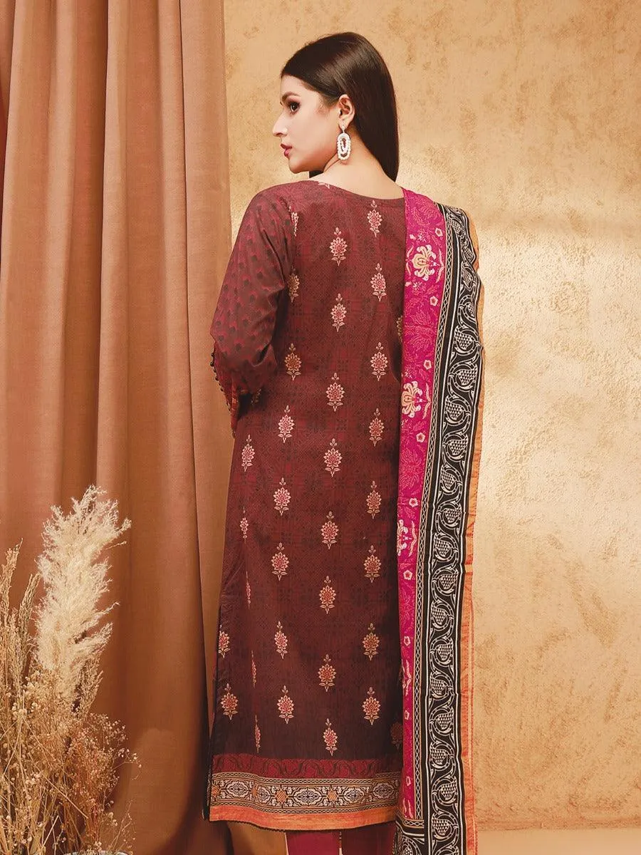 ACE Galleria Digital Embroidered Unstitched 3Pc Khaddar Suit ACE 12151