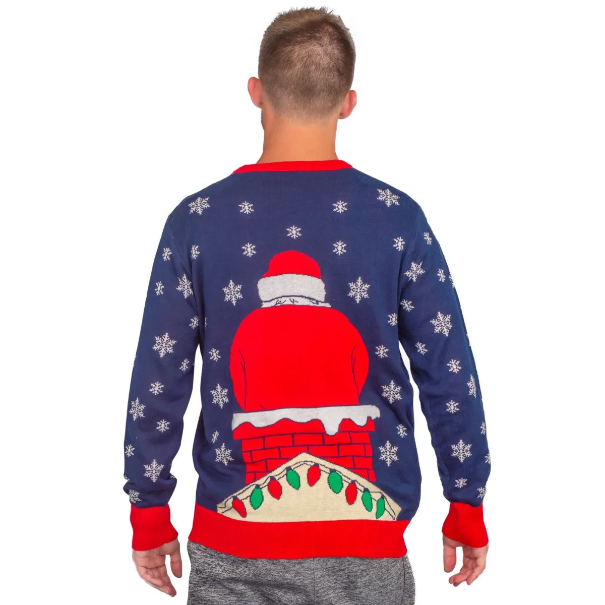 Adult Christmas Sweater JulesRoche Flappy Santa Hat Animation