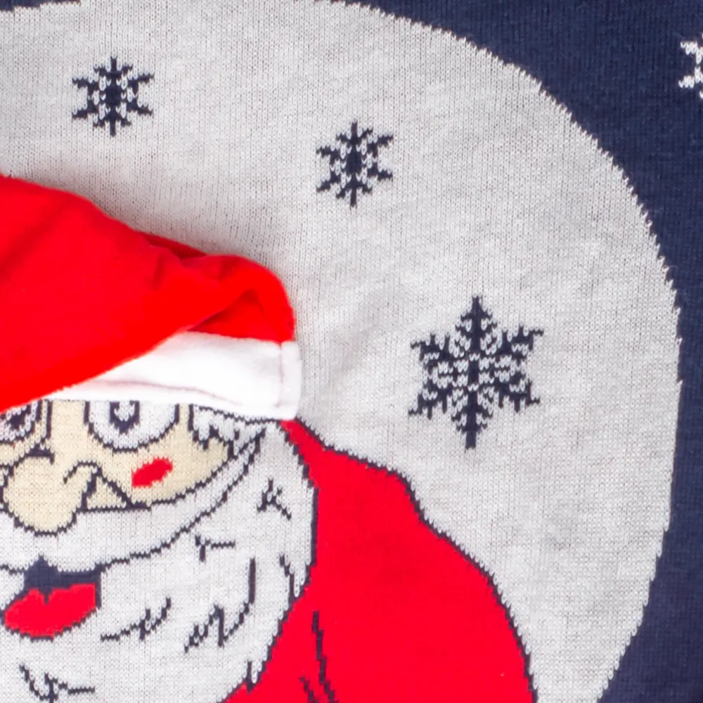 Adult Christmas Sweater JulesRoche Flappy Santa Hat Animation