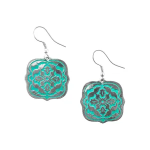 Arabesque Earrings Teal (Jewelry)