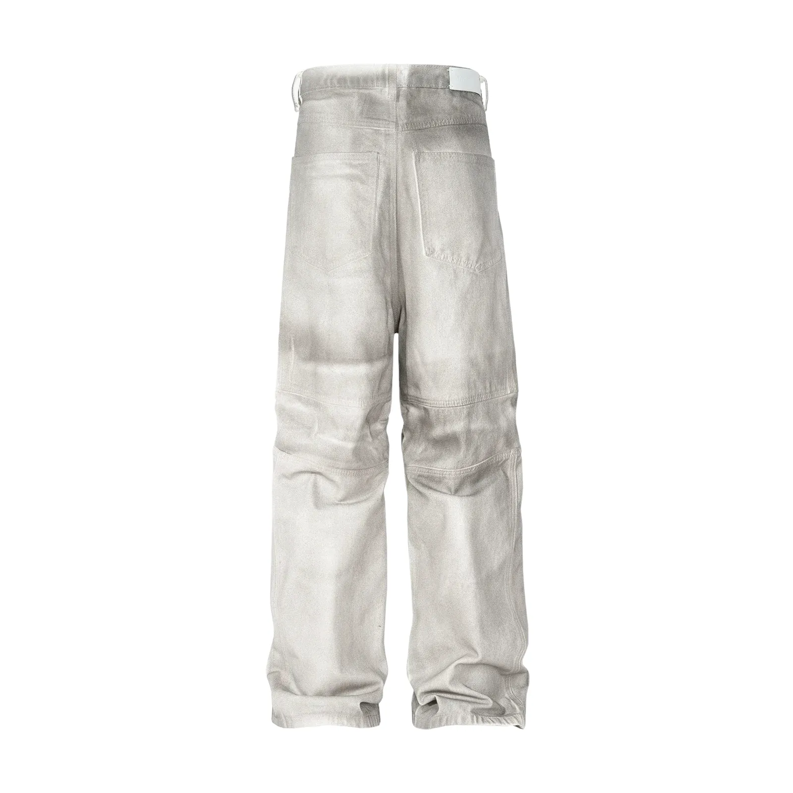 Baggy fit motorcycle wide leg jean