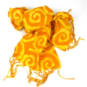Batiked Scarf Yellow World Peaces
