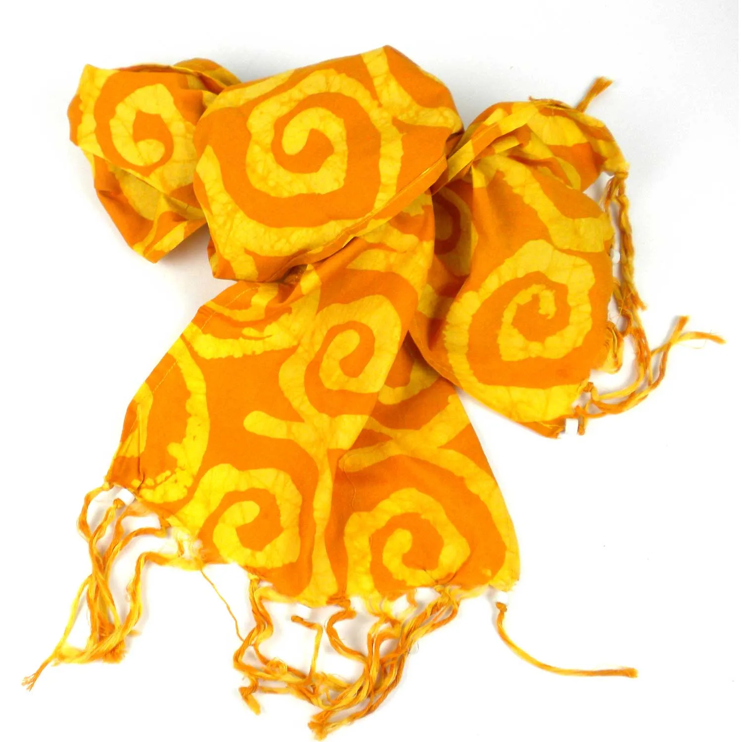 Batiked Scarf Yellow World Peaces