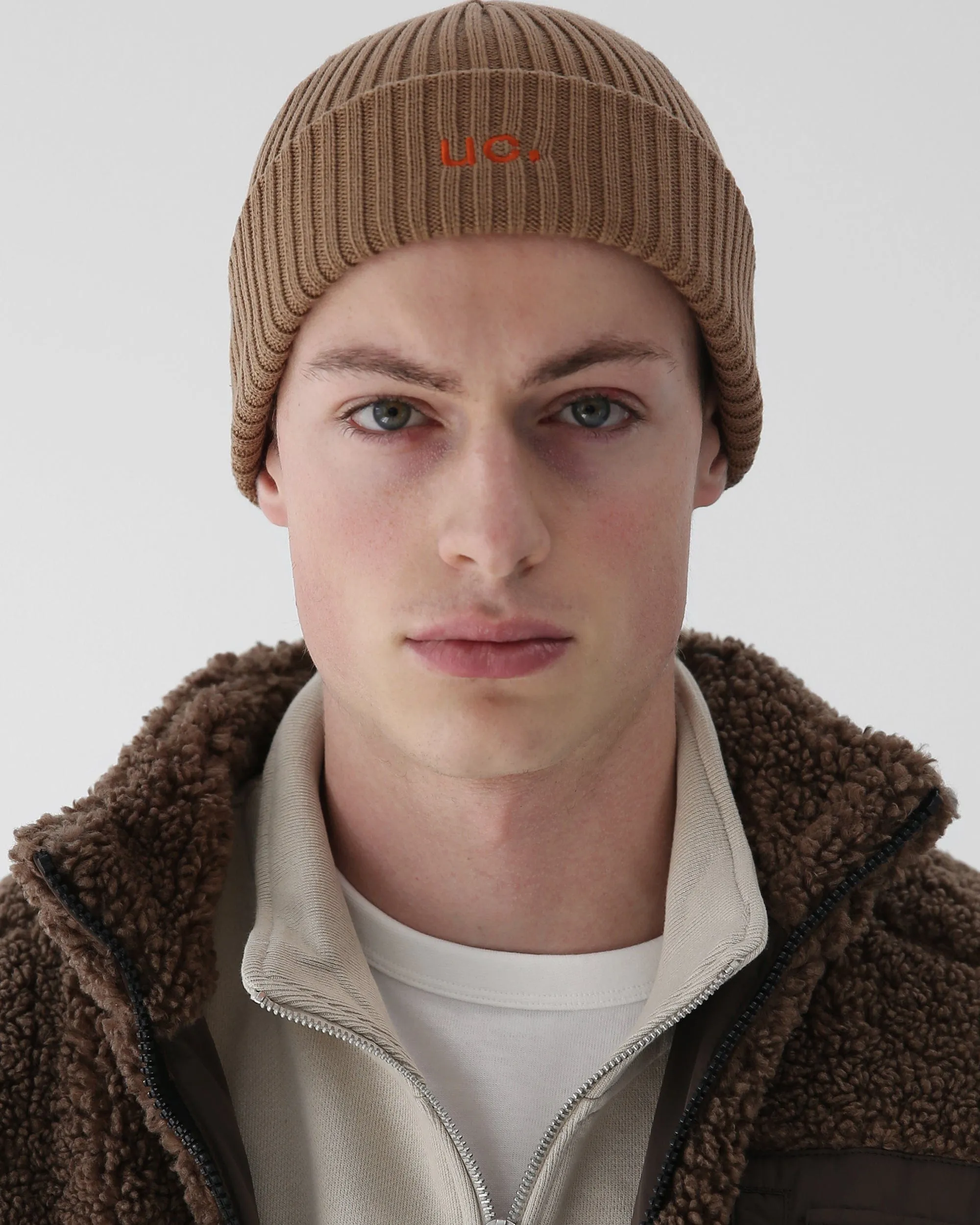 BEANIE / RIB / LOOSE / UC / BROWN