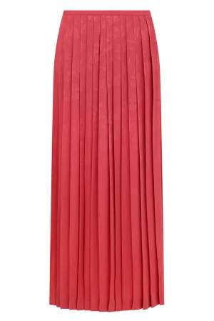 BEATRIX PLEAT SKIRT CORAL