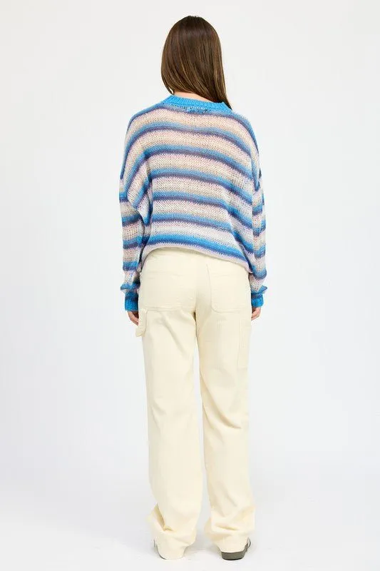 Blue Striped Sweater