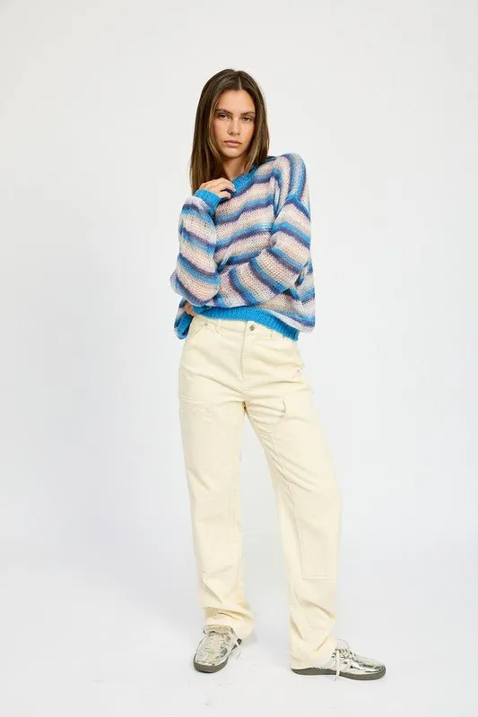Blue Striped Sweater