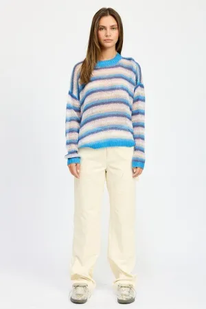 Blue Striped Sweater