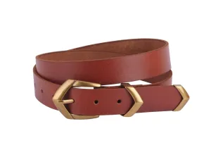 Boho Triangular Buckle Leather Belt