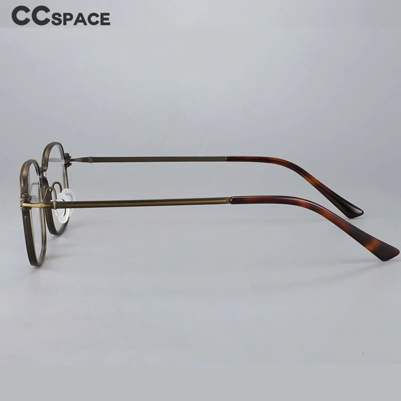 CCspace Unisex Full Rim Square Handcrafted Titanium Eyeglasses 54708