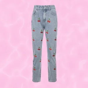 Cherry Denim Jeans