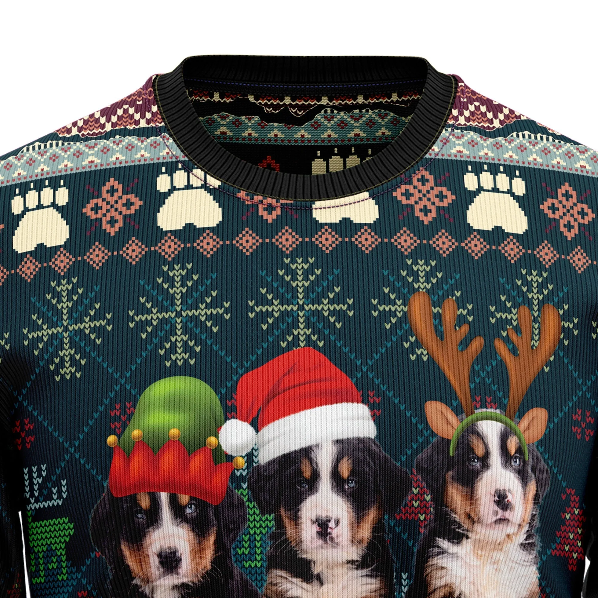 Christmas Sweater JulesRoche All-Over Print Cotton Blend