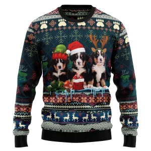 Christmas Sweater JulesRoche All-Over Print Cotton Blend