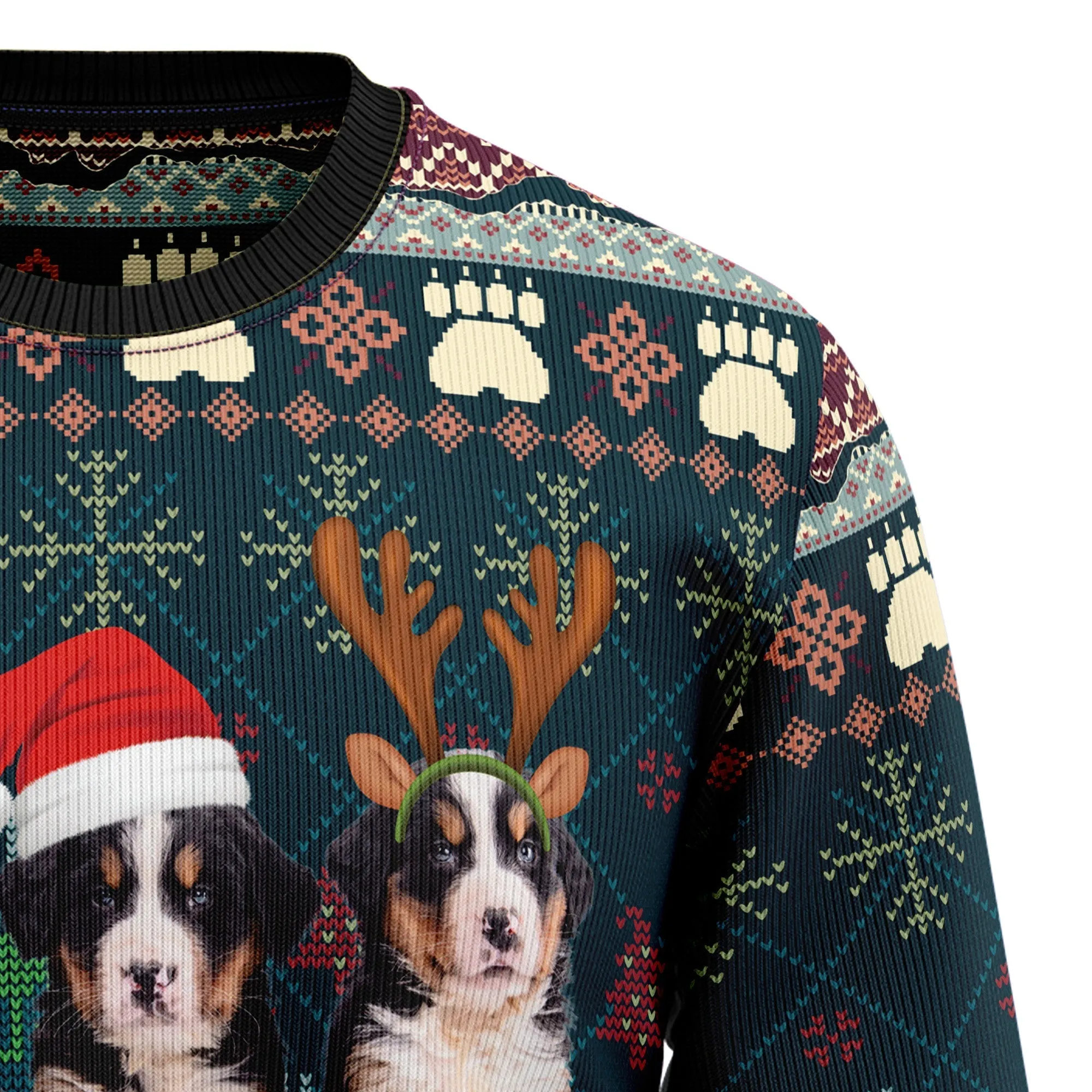 Christmas Sweater JulesRoche All-Over Print Cotton Blend