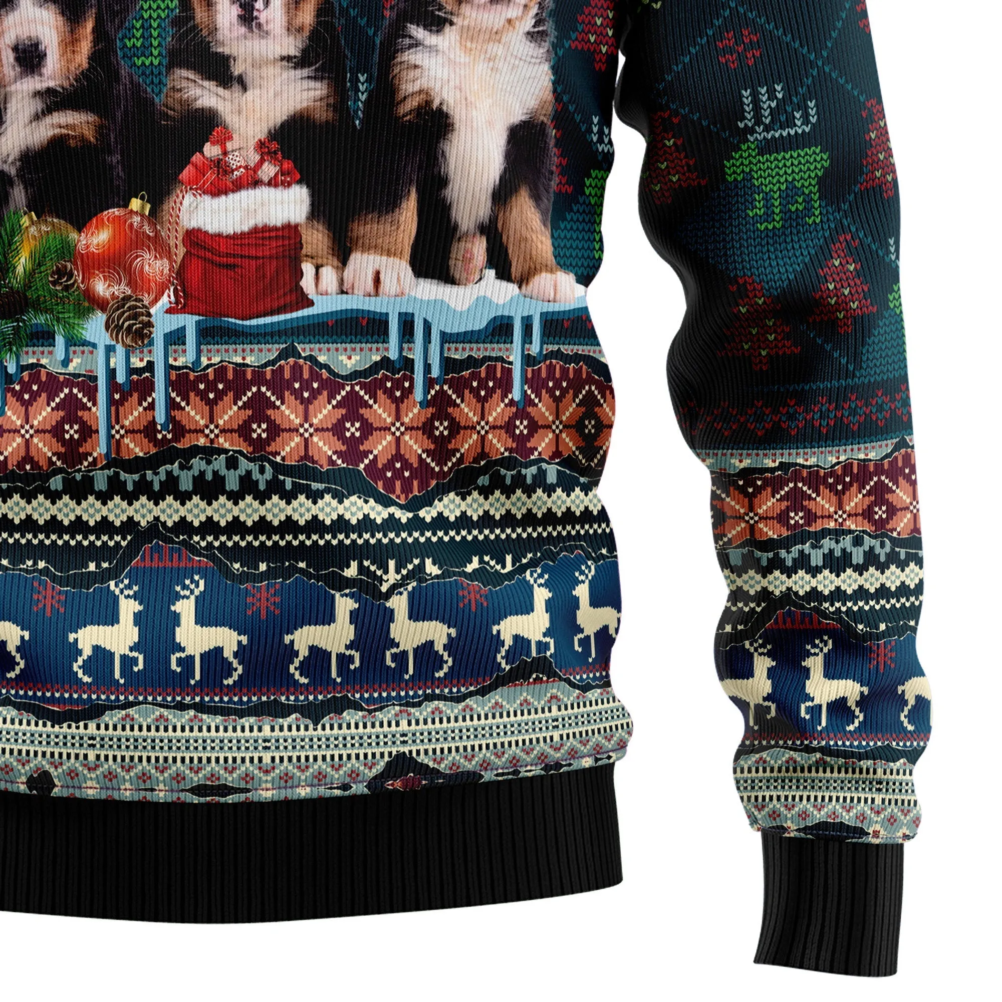 Christmas Sweater JulesRoche All-Over Print Cotton Blend
