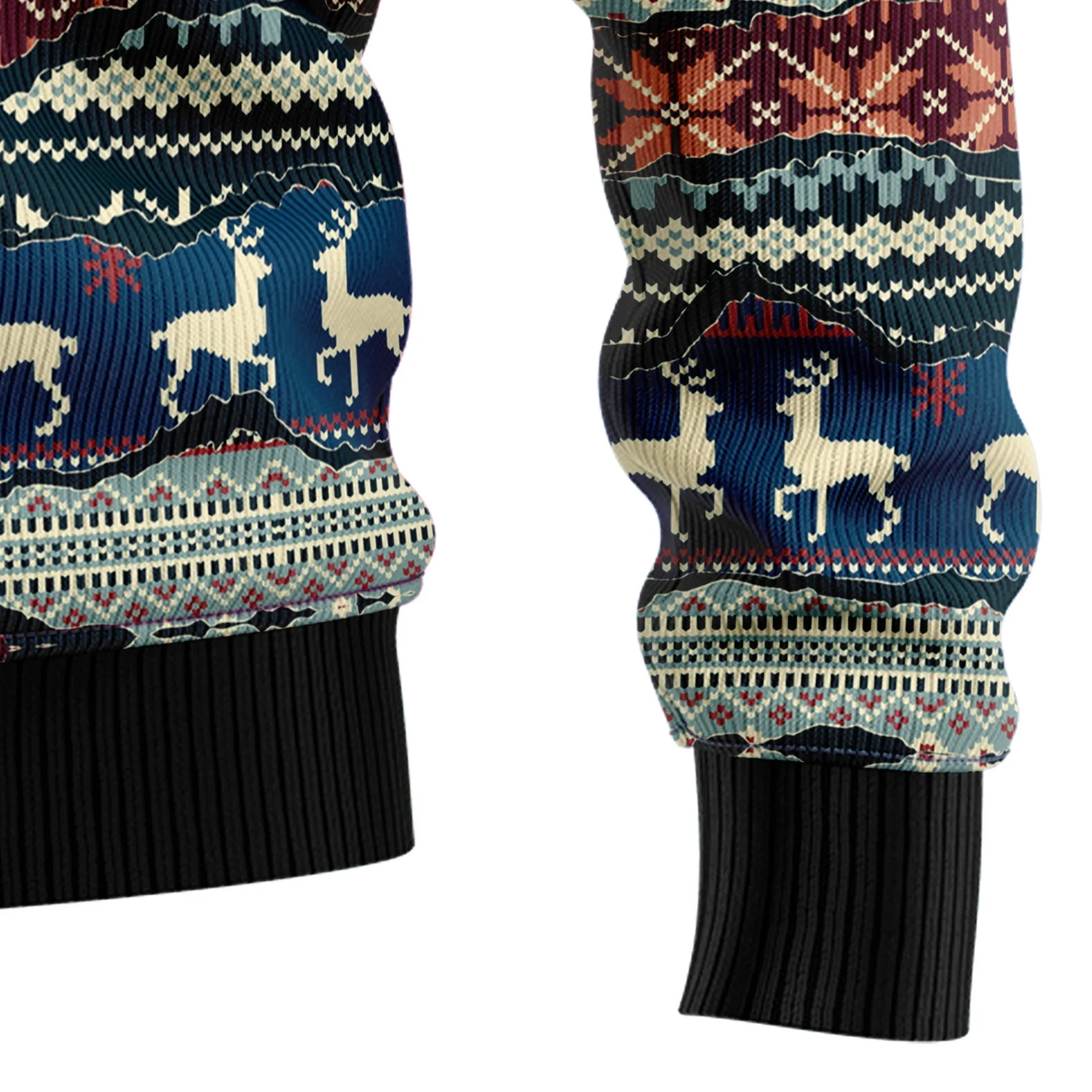 Christmas Sweater JulesRoche All-Over Print Cotton Blend