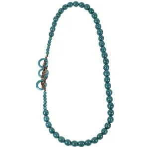 Circle Chain Necklace in Teal Faire Collection