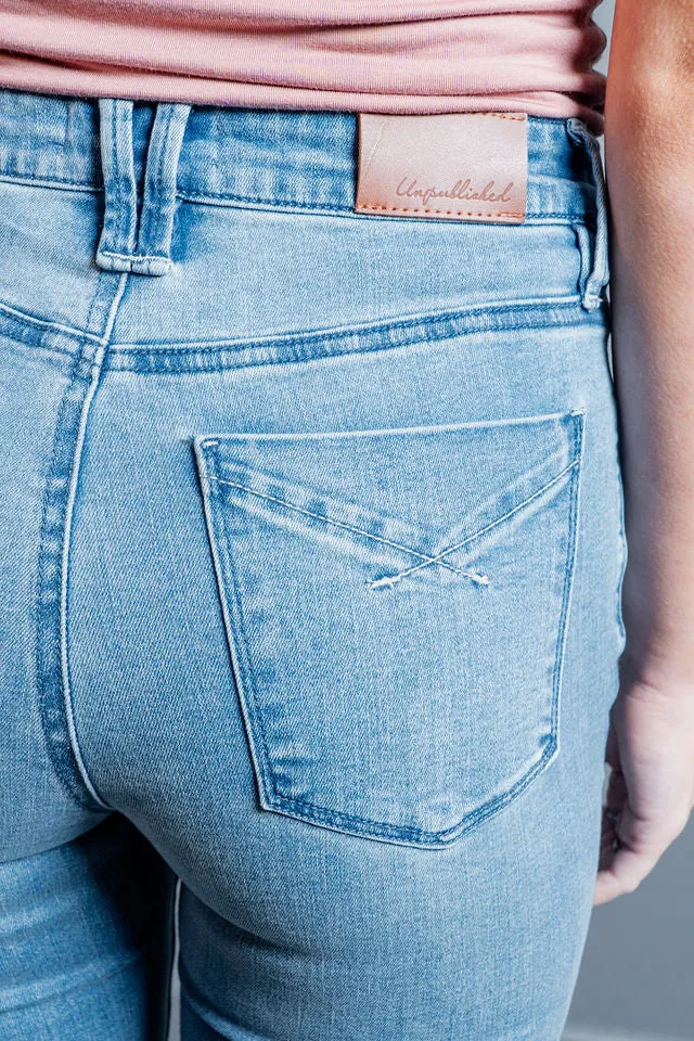 Clearance - Stitch Seam Front High-Rise Flared Janet Denim