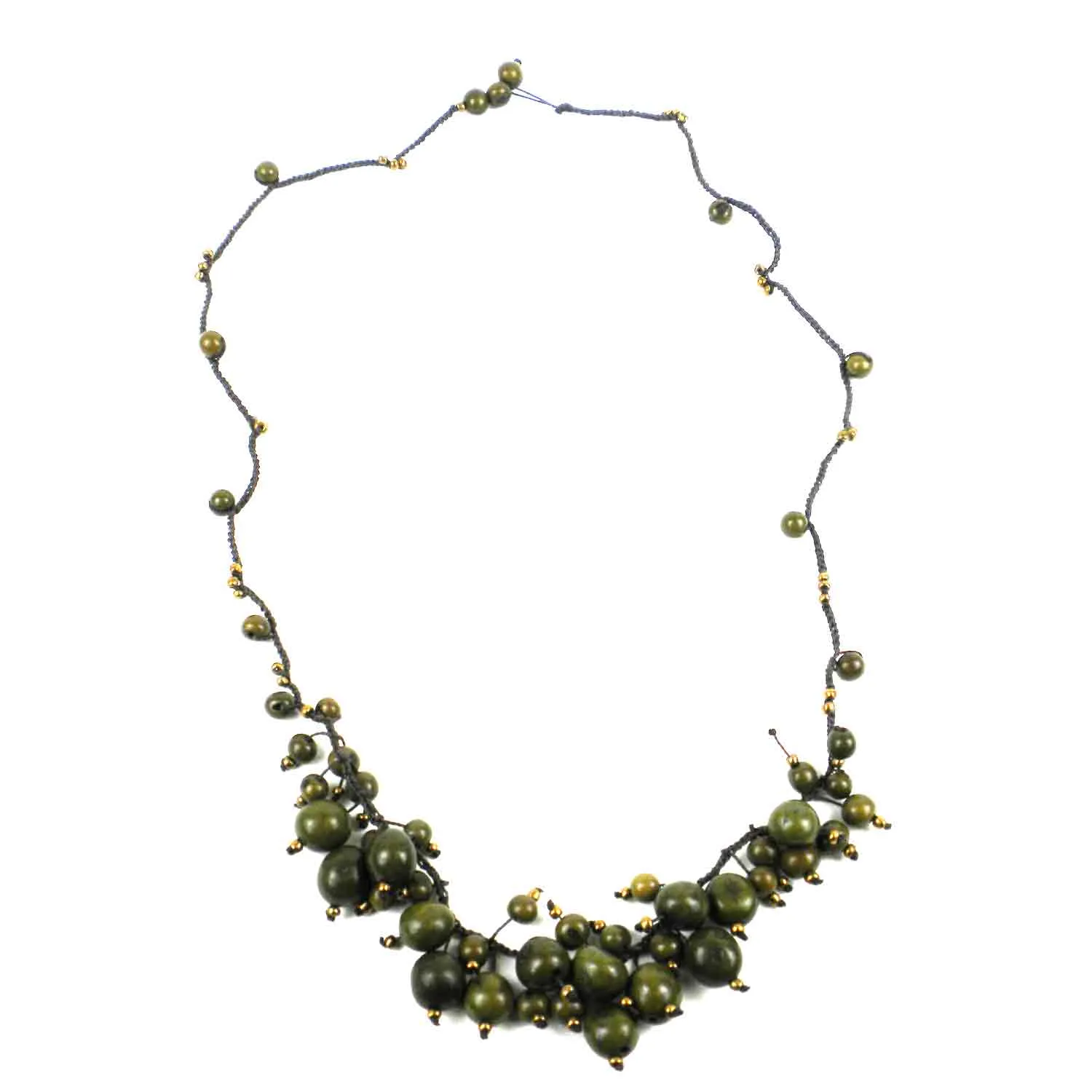 Cloud Forest Necklace in Military Green Faire Collection