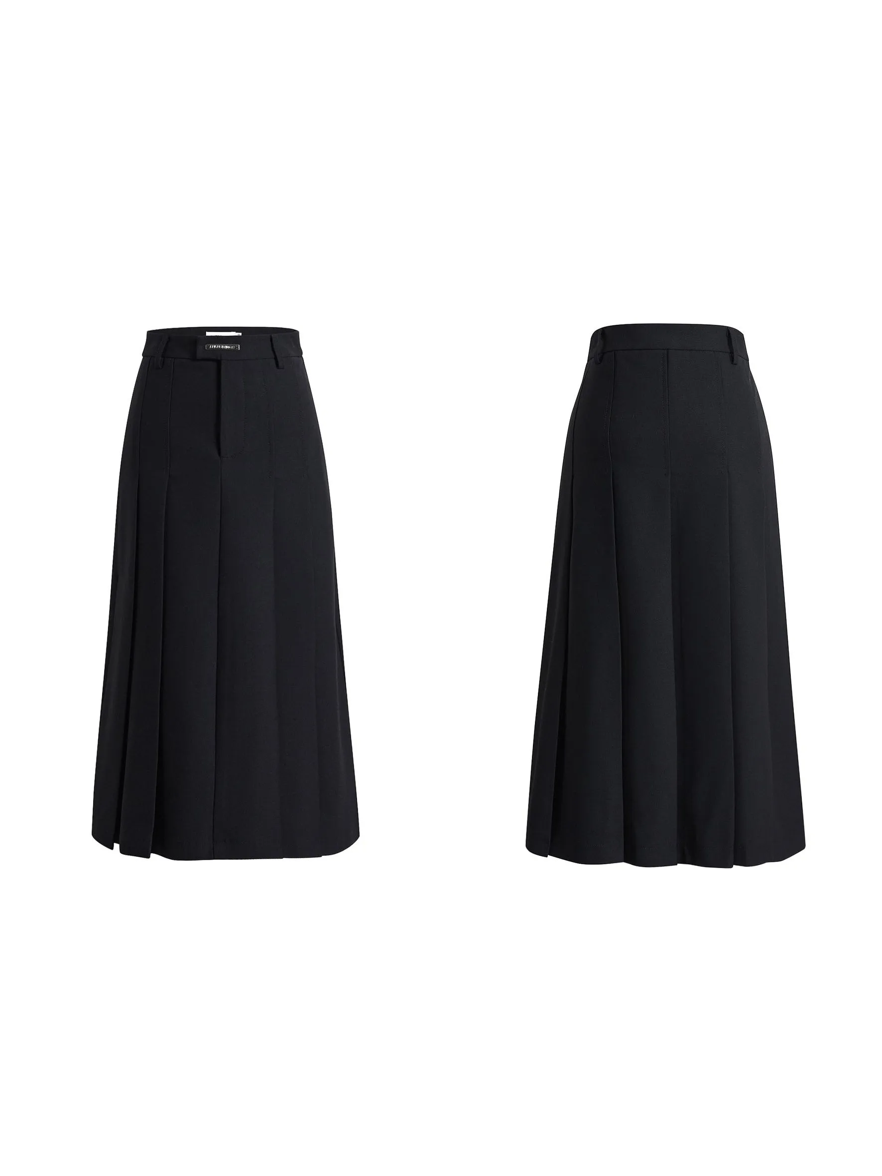 College Style Pleated Long Skirt