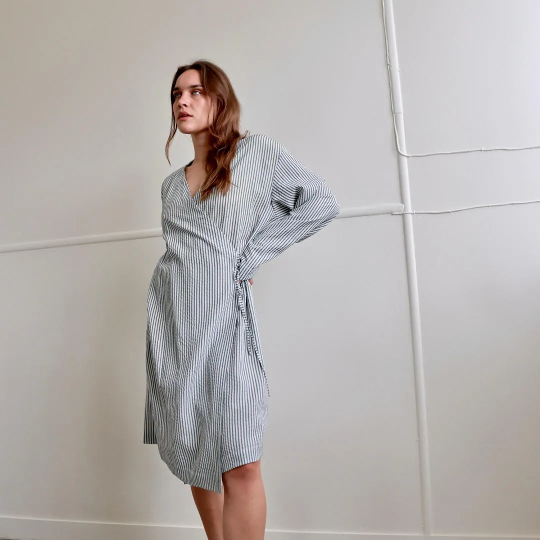 Daydream Dress | Tencel | Forest Green Stripe |ML