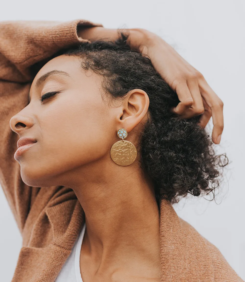 Dhavala Earrings Gold Coin