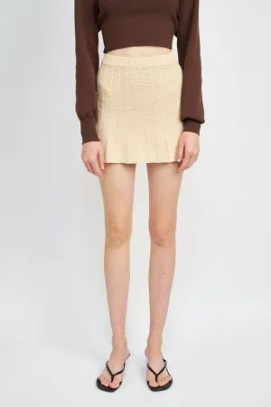 Emory Park | Pleated Mini Skirt With Elastic Waistband