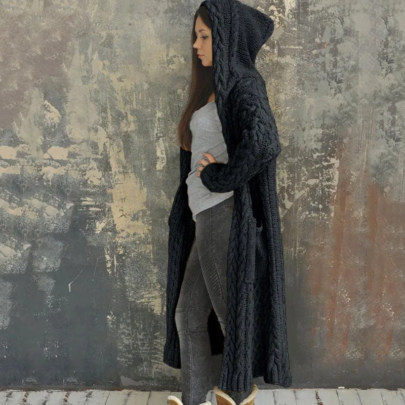 FashionSierra - Fashion Womens Cardigans Baggy Long Coat Tops Ladies Chunky Knitted Sweater