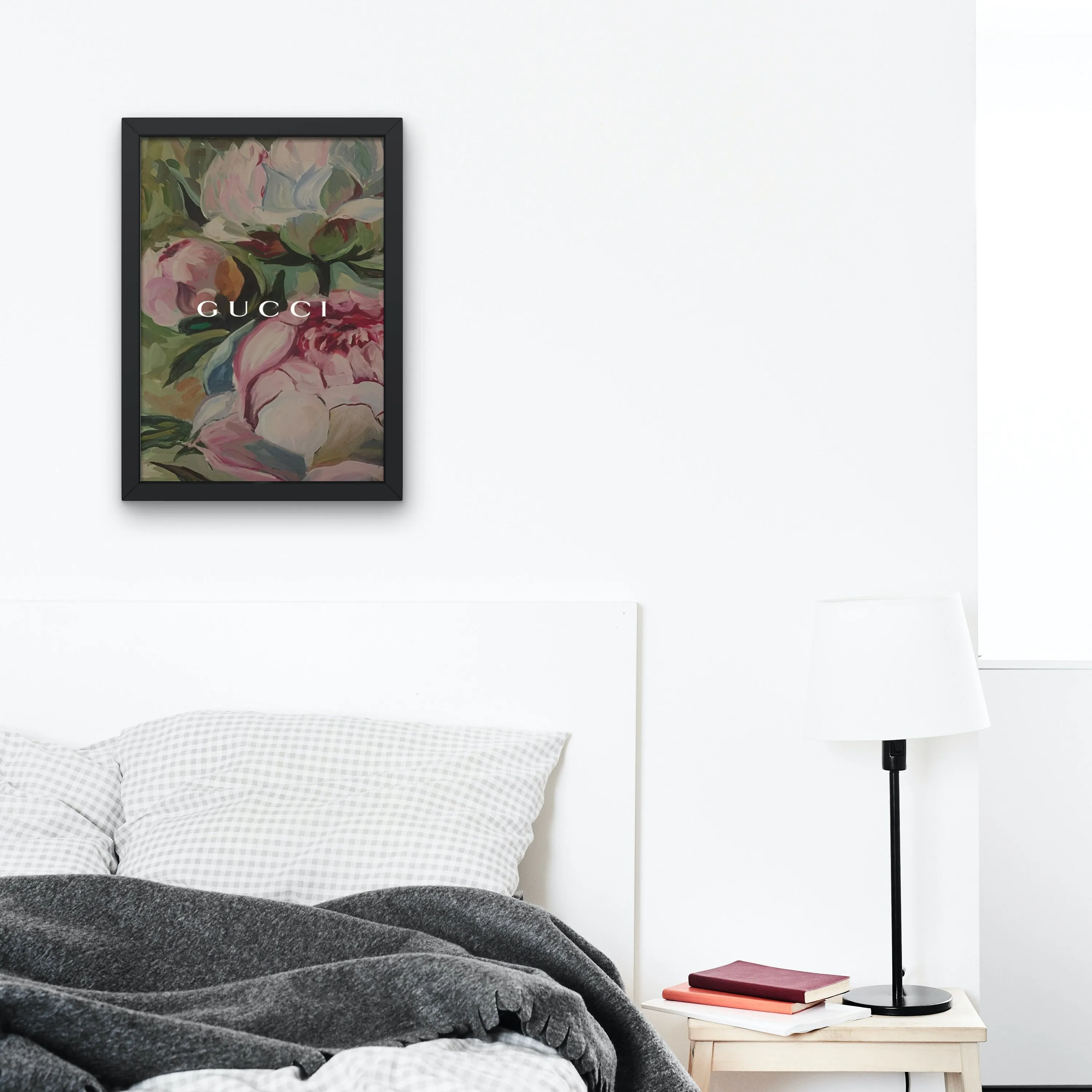 Floral Designer Fashion Editorial PRINTABLE ART, Flower Illustration, Luxury Fashion Wall Art, Fashion Poster, Earth Tone Wall Art, Botanical