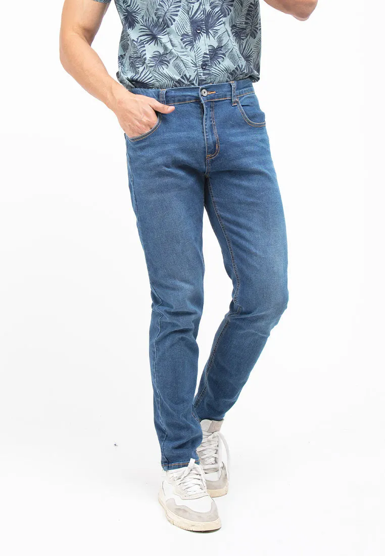 Forest Plus Size Elastic Waist Stretchable Slim Fit Jeans Men Denim Jeans | Seluar Jeans Lelaki Slim Fit - PL610208