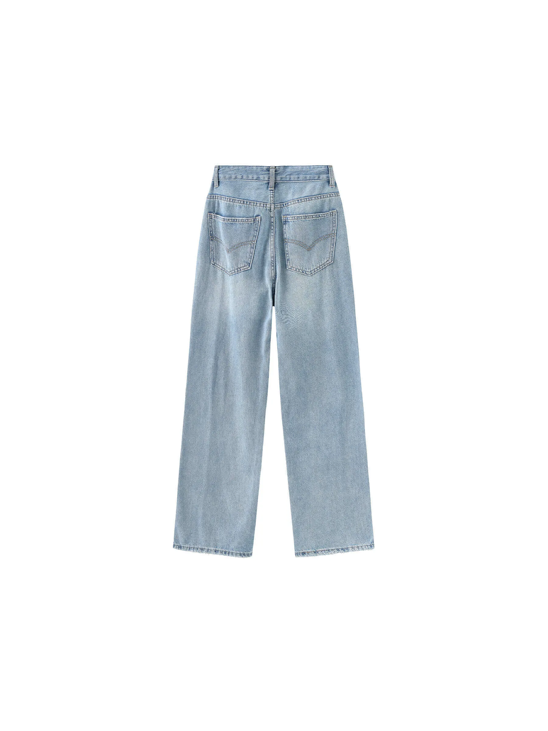 Fray Panelled Wide Leg Jeans