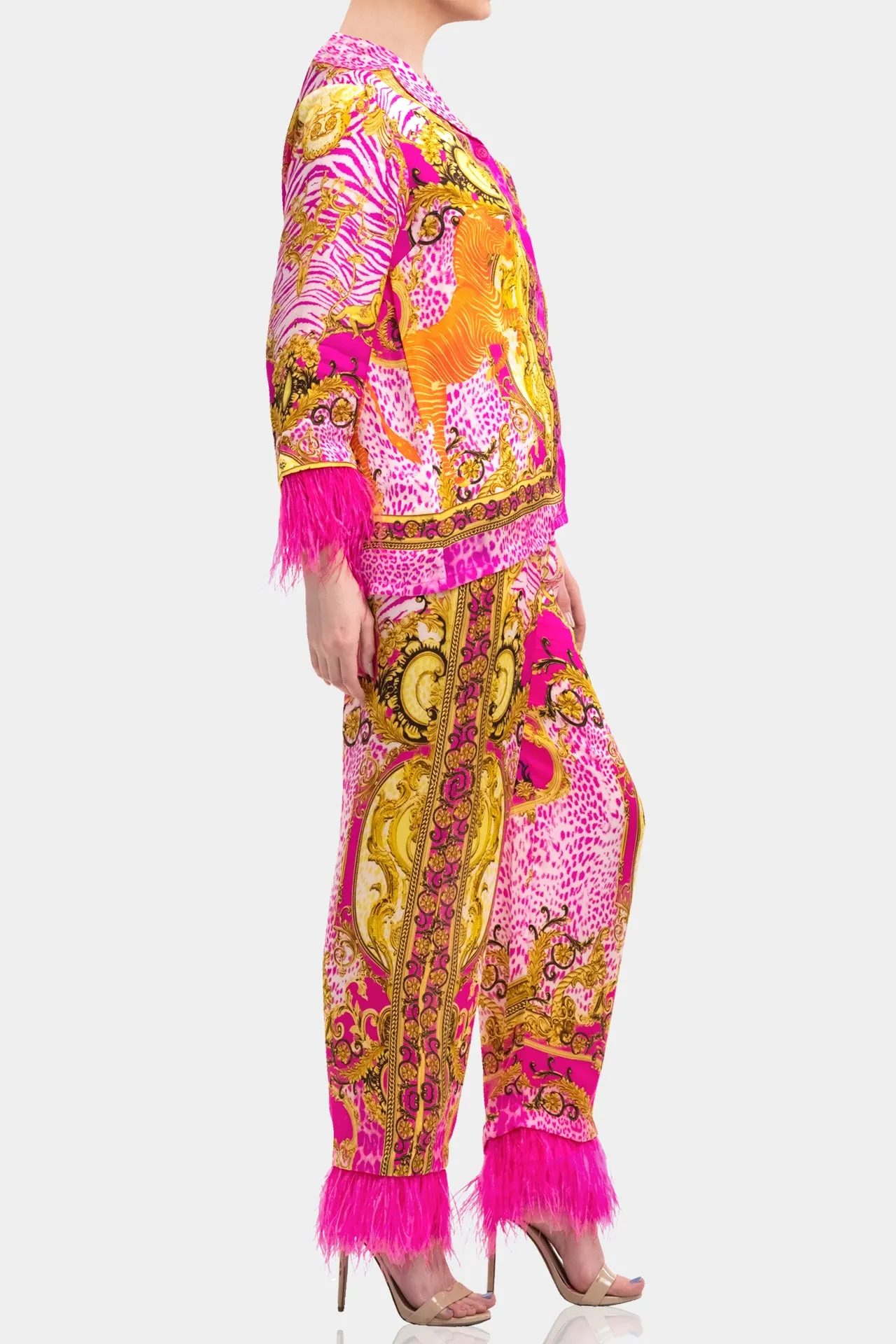 Fuchsia Wide Leg Pant