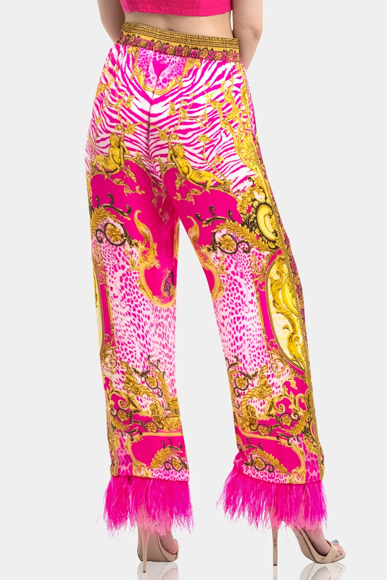 Fuchsia Wide Leg Pant