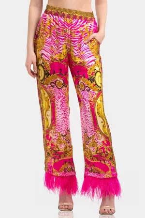 Fuchsia Wide Leg Pant