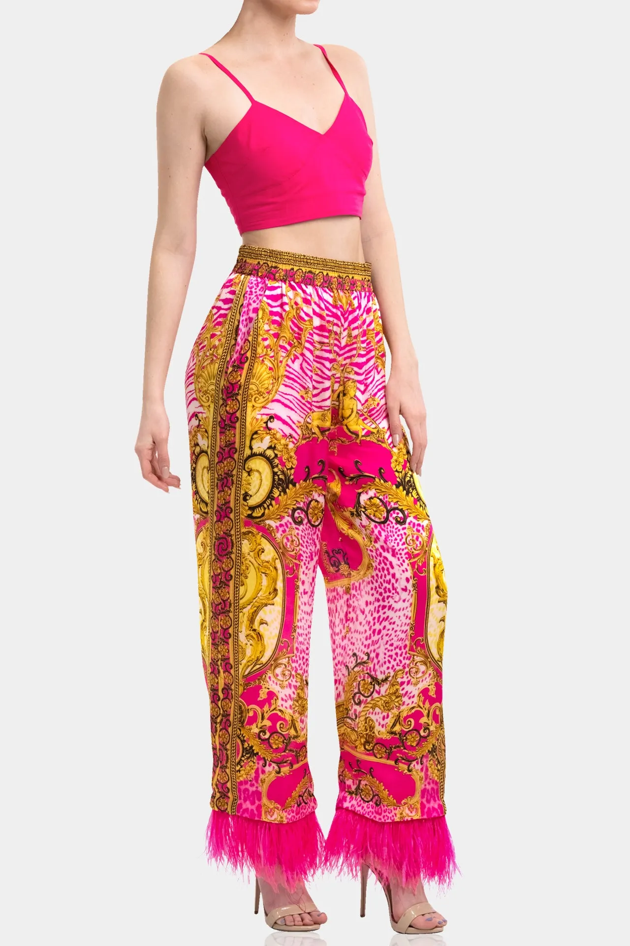 Fuchsia Wide Leg Pant