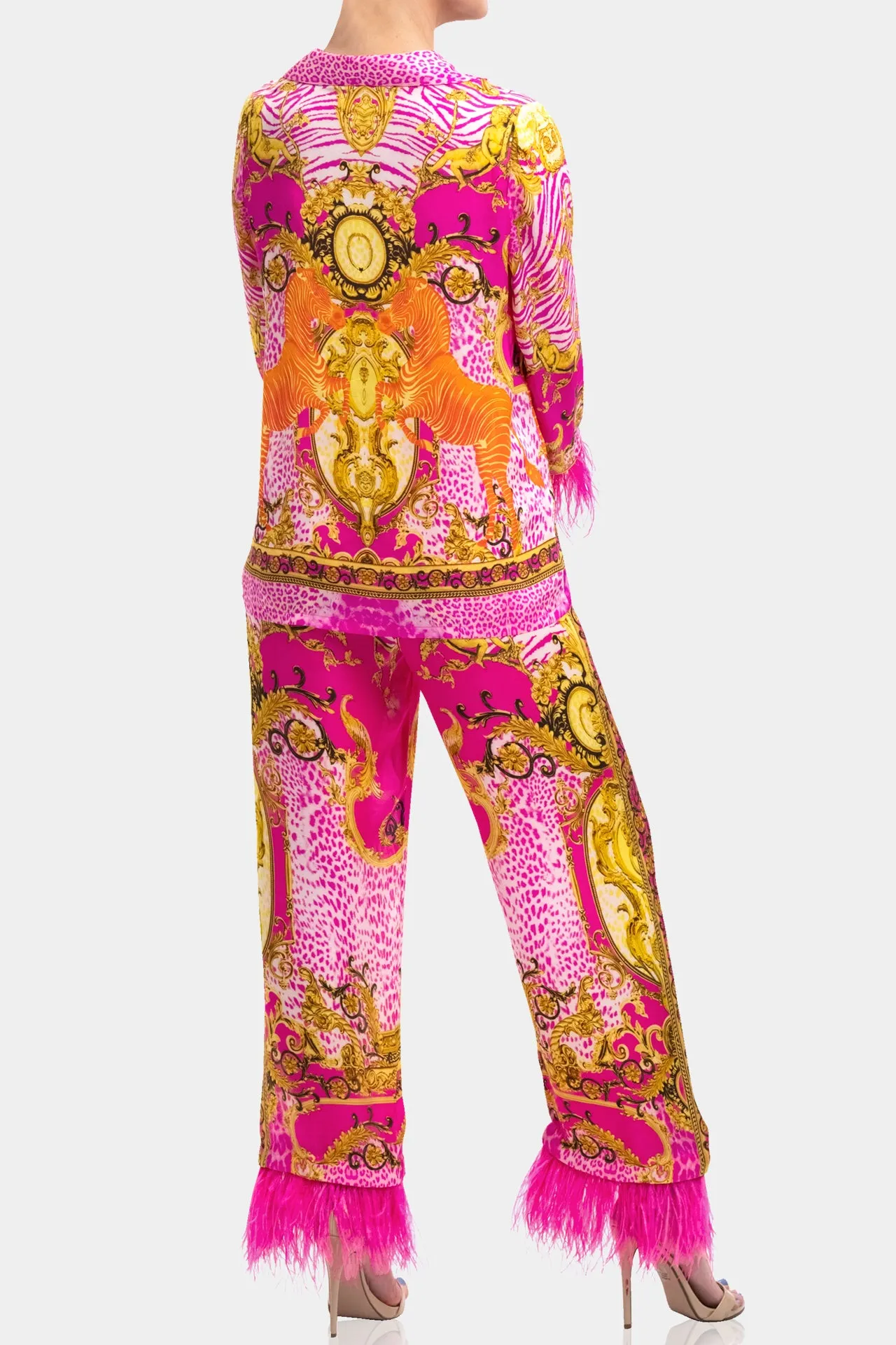 Fuchsia Wide Leg Pant