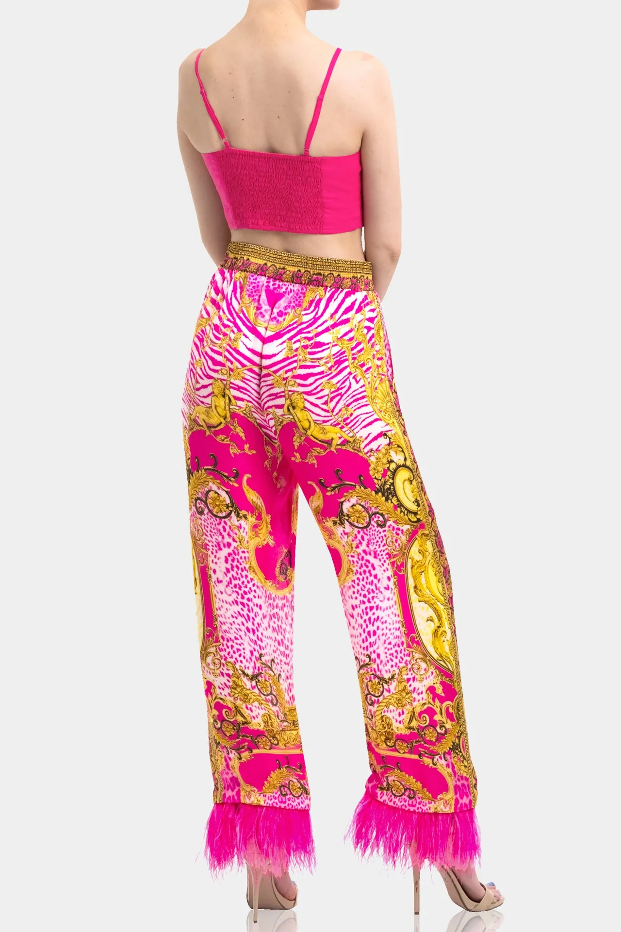 Fuchsia Wide Leg Pant