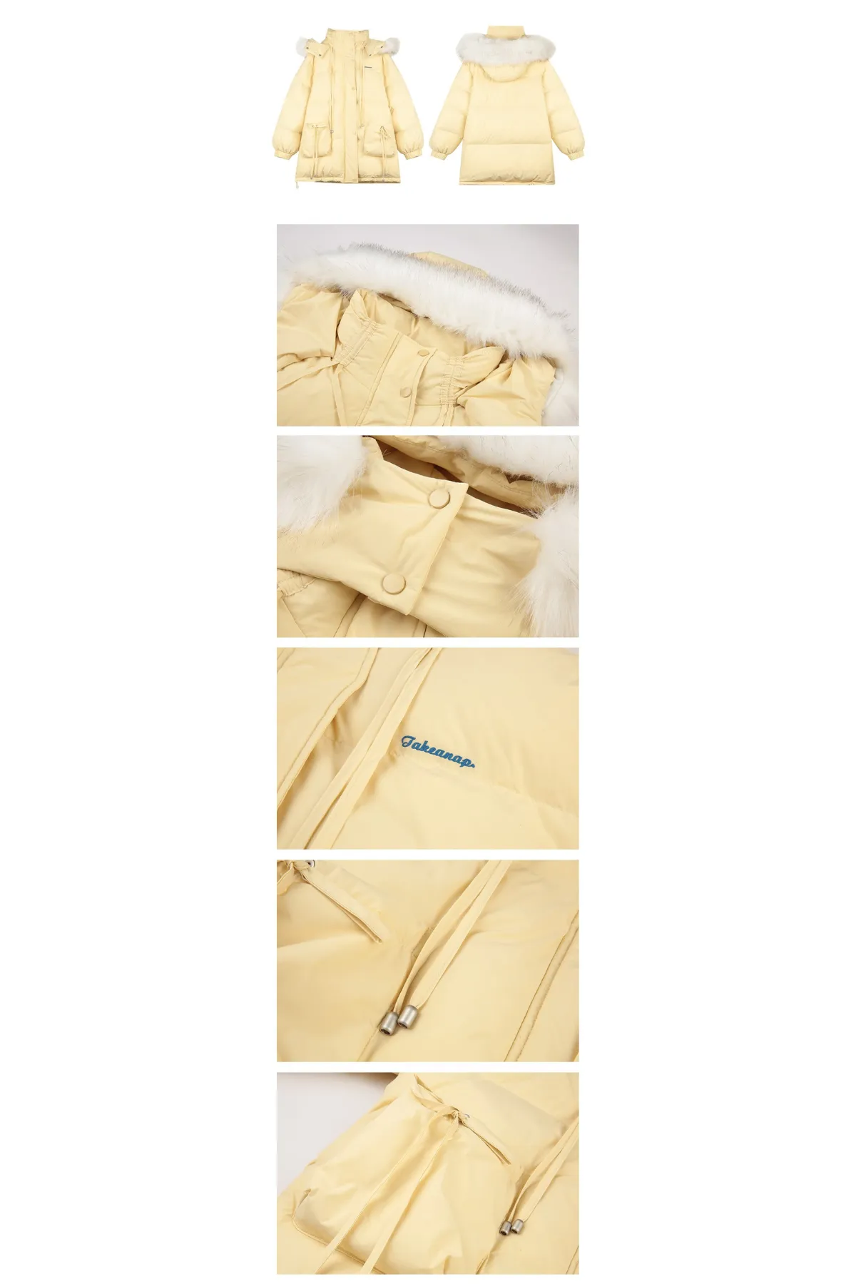 Fur String Warm Down Coat