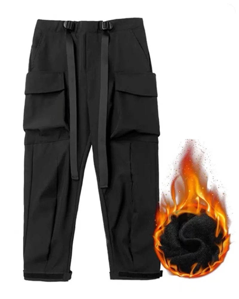 Futuristic Drawstring Techwear Cargo Pants