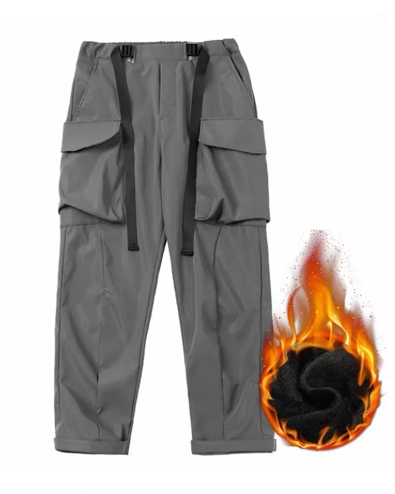 Futuristic Drawstring Techwear Cargo Pants