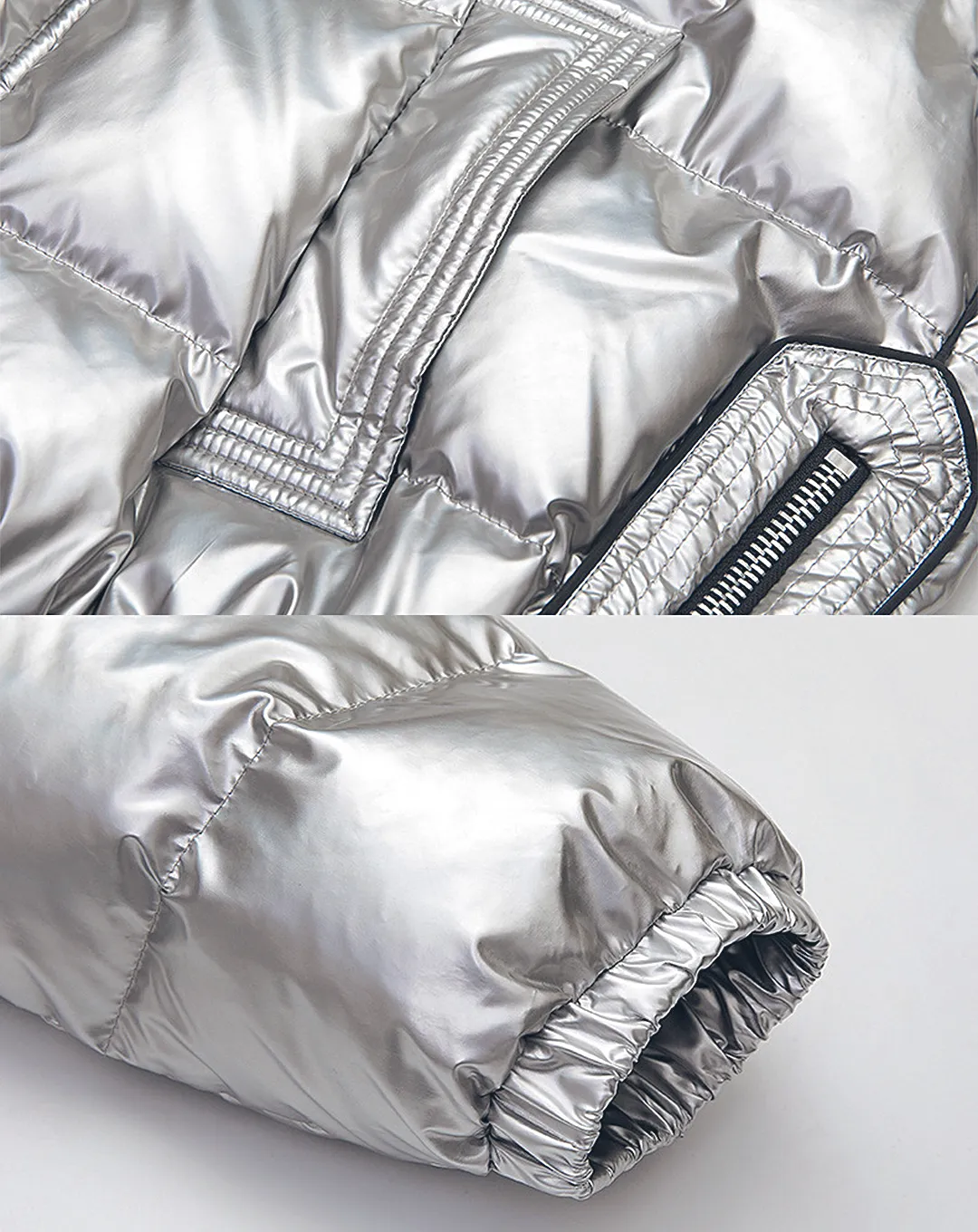 ♀Glossy Long Down Coat